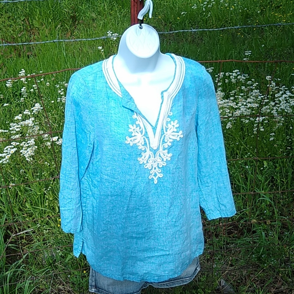 Talbot's linen 3/4 sleeve size medium peti…
